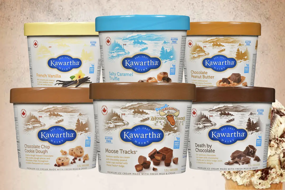 Kawartha Dairy ice cream tubs