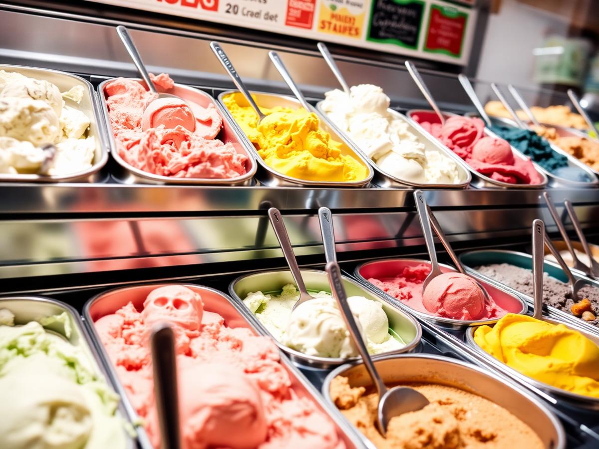 Ice cream counter at Mill Creek Gardens
